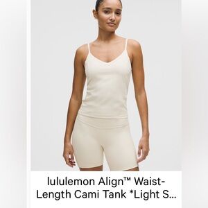 Lululemon Align Waist Length Cami C/D cup - Size 6